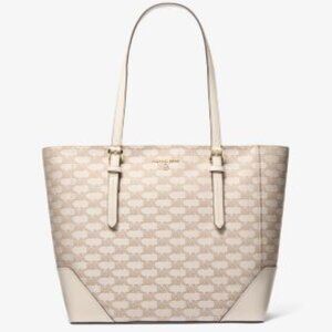 Michael Kors - Aria Large Signature Logo Jacquard Tote Bag